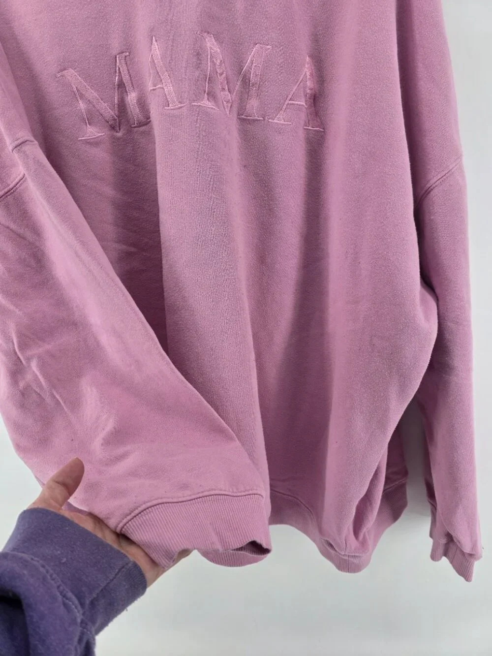 Grayson Threads Pink Mama Embroidered Sweatshirt – Size 2X – Oversized Mom Crew - Picture 5 of 6